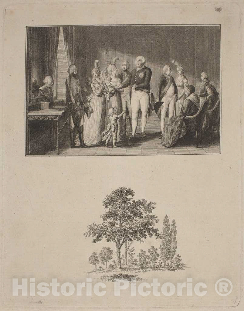 Art Print : Daniel Nikolaus Chodowiecki, The Prussian Royal Family, 1796 - Vintage Wall Art