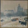Art Print : Childe Hassam - Winter in Union Square : Vintage Wall Art