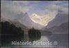 Art Print : Albert Bierstadt - Mountain Scene : Vintage Wall Art