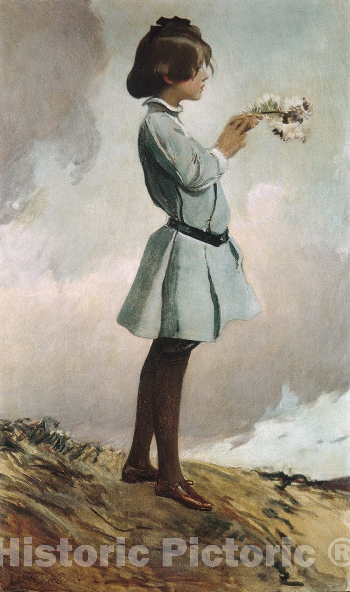 Art Print : John White Alexander - Geraldine Russell : Vintage Wall Art