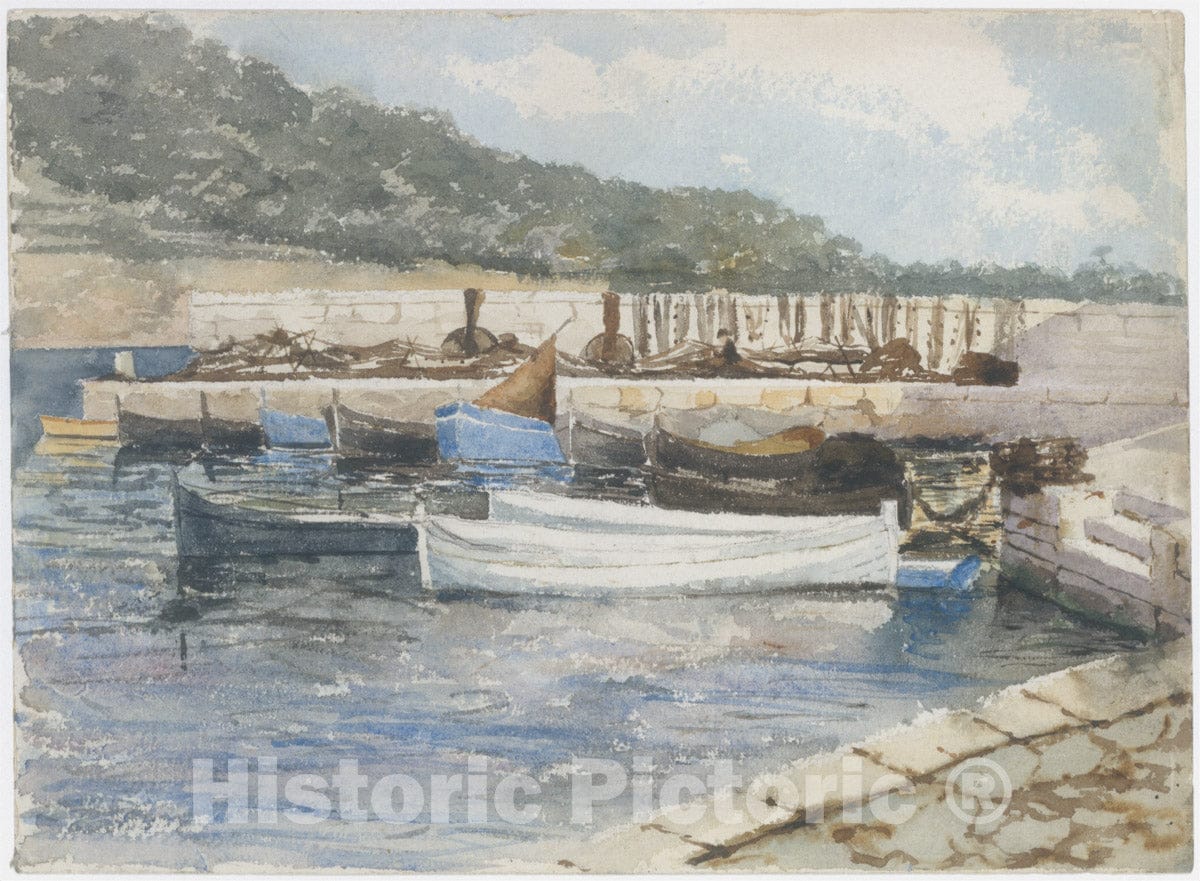 Art Print : John Singer Sargent - Boats 2 : Vintage Wall Art