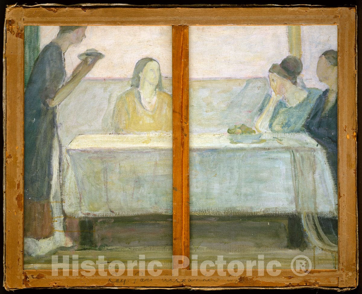Art Print : Henry Ossawa Tanner - Study for Christ at The Home of Lazarus : Vintage Wall Art