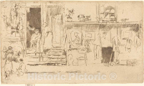 Art Print : James McNeill Whistler, Old-Clothes Shop, No.II, c.1885 - Vintage Wall Art