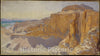 Art Print : John Singer Sargent - Cliffs at Deir el Bahri, Egypt : Vintage Wall Art