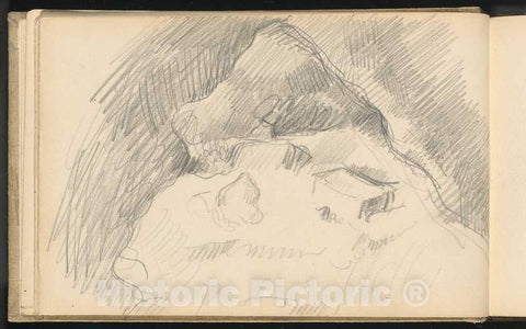 Art Print : Paul CÃ©zanne, Landscape Seen from The Inside of a Cave, c.1891 - Vintage Wall Art