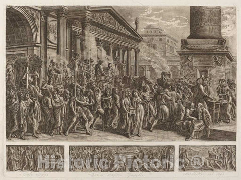 Art Print : Luigi Ademollo, The Ashes of Trajan Carried in a Triumphal Procession - Vintage Wall Art