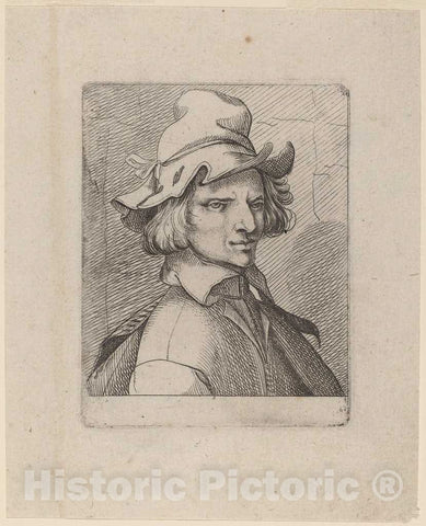 Art Print : Jean de Saint-Igny, Self-Portrait, c. 1610 - Vintage Wall Art