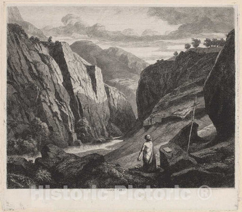 Art Print : Charles-FranÃ§ois Daubigny, Saint Jerome, c.1840 - Vintage Wall Art