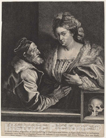 Art Print : Sir Anthony Van Dyck, Titian's Mistress - Vintage Wall Art