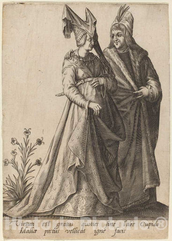 Art Print : Boissard After Boissard, Masquerades, 1597 - Vintage Wall Art