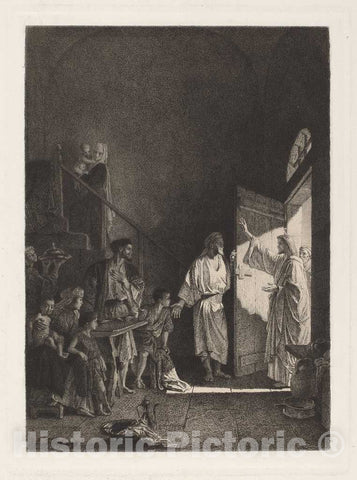 Art Print : Leopold Flameng After Alexandre Bida, The New Testament - Vintage Wall Art