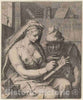 Art Print : Drebbel After Hendrik Goltzius, Arithmetic, 1572-1633 - Vintage Wall Art