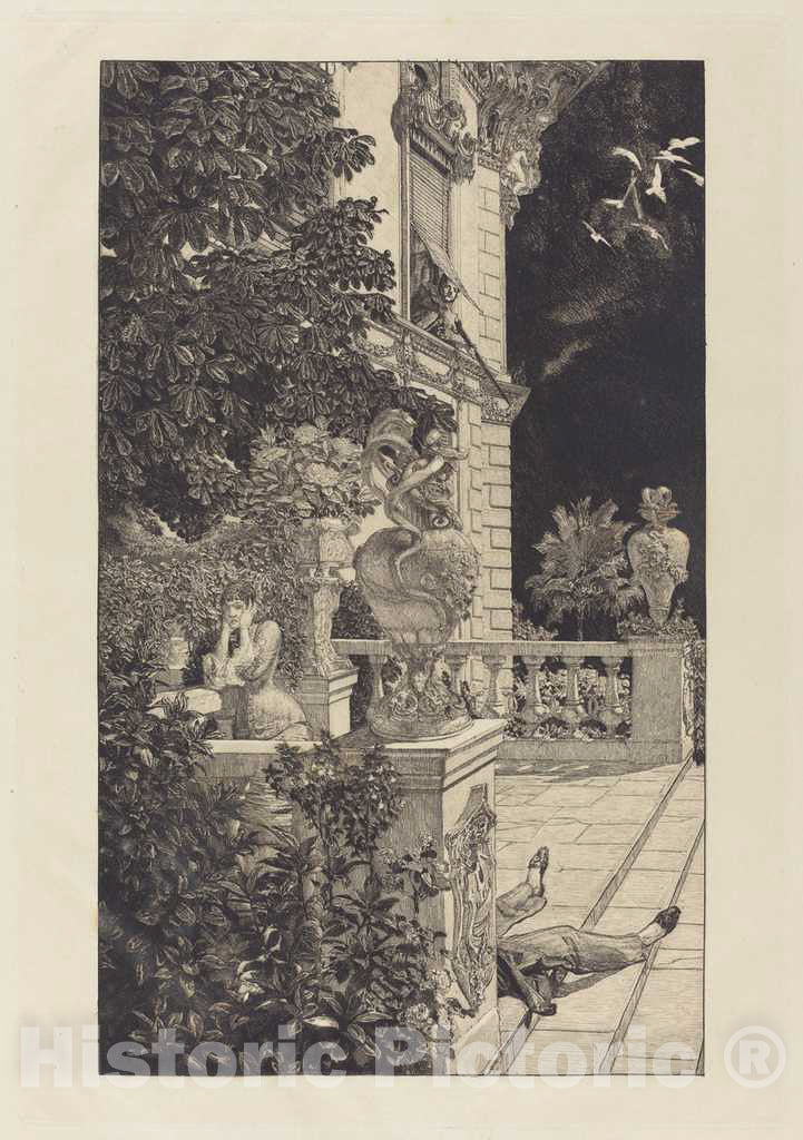 Art Print : Max Klinger, in Flagranti, 1883 - Vintage Wall Art