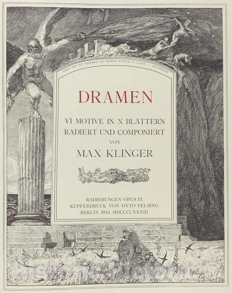Art Print : Max Klinger, Title Page, 1883 - Vintage Wall Art