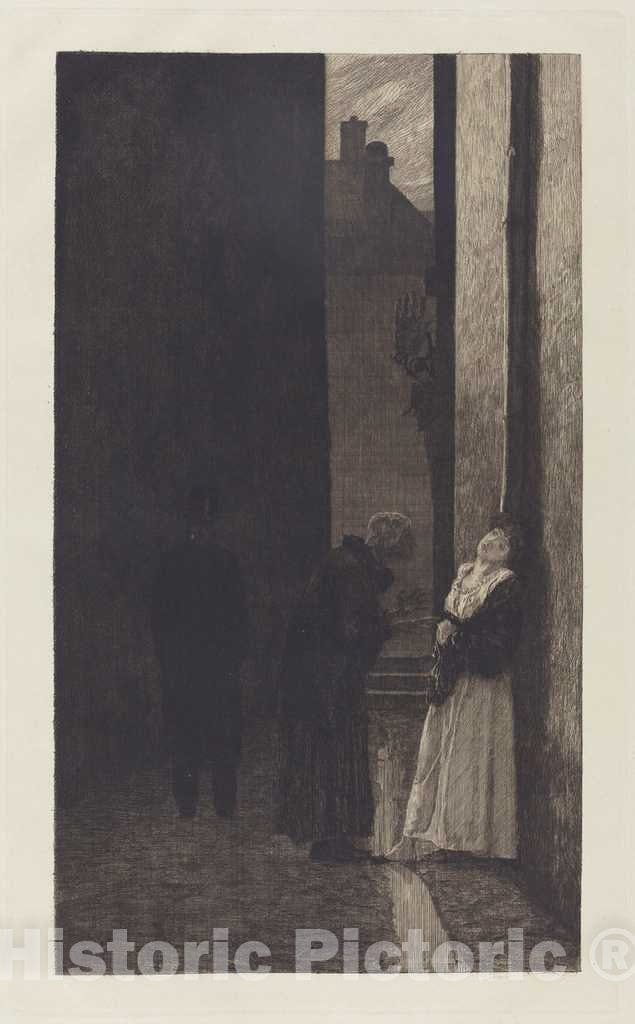 Art Print : Max Klinger, EIN Schritt (A Step), 1883 - Vintage Wall Art