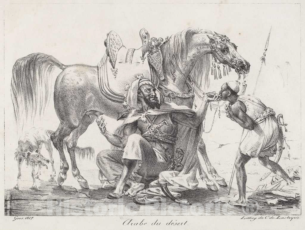 Art Print : Antoine-Jean Gros, Arabe du dsert (Desert Arab), 1817 - Vintage Wall Art