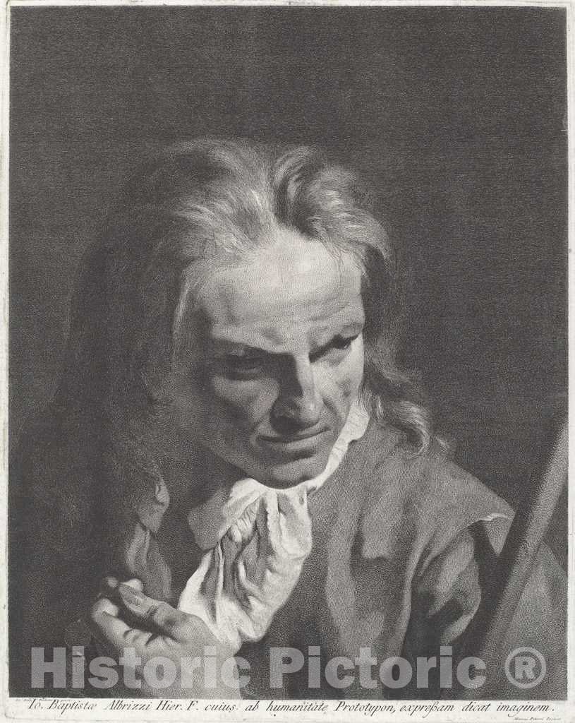 Art Print : Pitteri After Battista Piazzetta, A Gentleman Pilgrim with a Rosary, 1740s - Vintage Wall Art