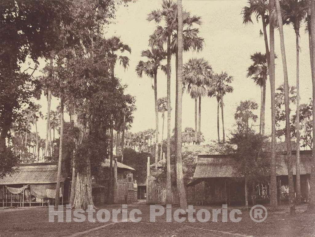 Art Print : Linnaeus Tripe, Amerapoora: West Gate of The Residency Enclosure, 1855 - Vintage Wall Art