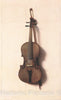 Art Print : Jefferson D. Chalfant - Violin and Bow : Vintage Wall Art