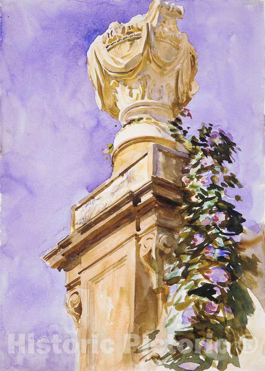 Art Print : John Singer Sargent - Garden Near Lucca : Vintage Wall Art