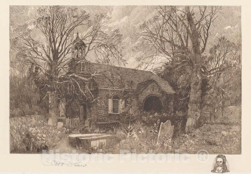 Art Print : Robert Shaw, Old Swede's Church, 1904 - Vintage Wall Art