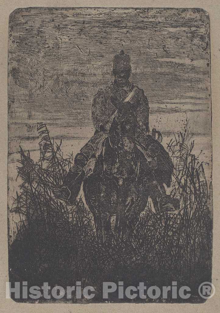 Art Print : Giovanni Fattori, Patrol [Esplorazione], c.1889 - Vintage Wall Art