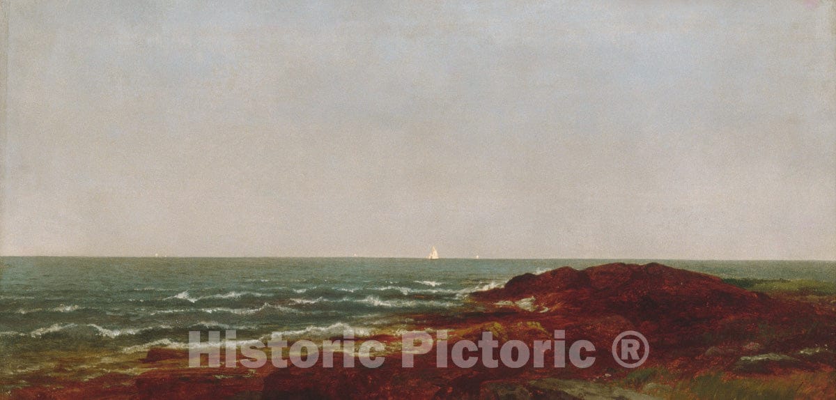 Art Print : John Frederick Kensett - The Sea : Vintage Wall Art
