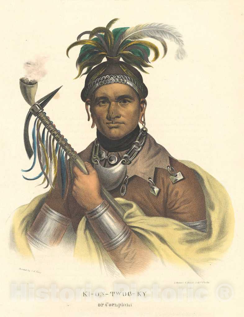 Art Print : F. Bartoli, Ki-On-Twog-Ky, or Cornplanter, 1837 - Vintage Wall Art
