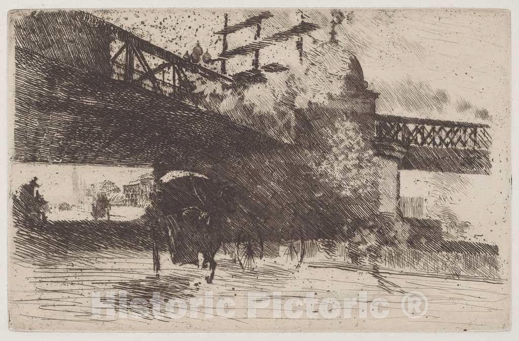 Art Print : Giuseppe de Nittis, View Taken in London (Vue Prise Ã¡ Londres), c.1876 - Vintage Wall Art