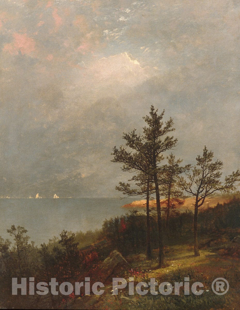 Art Print : John Frederick Kensett - Gathering Storm on Long Island Sound : Vintage Wall Art