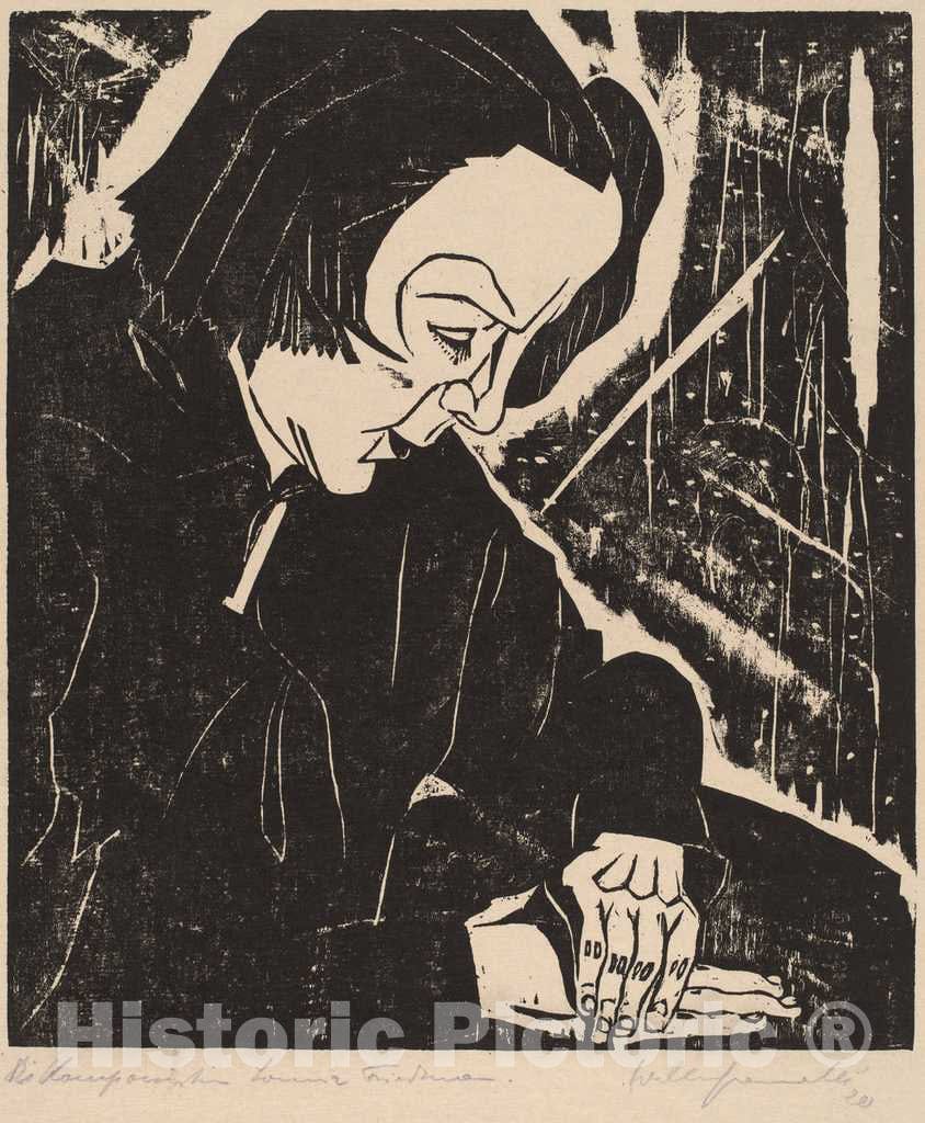 Art Print : Walter GramattÃ©, Die Komponistin Sonia Friedman (The Composer Sonia Friedman), 1920 - Vintage Wall Art