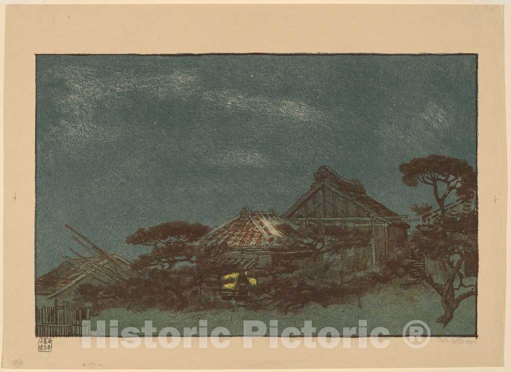 Art Print : Emil Orlik, Evening in Fukagawa, 1900 - Vintage Wall Art