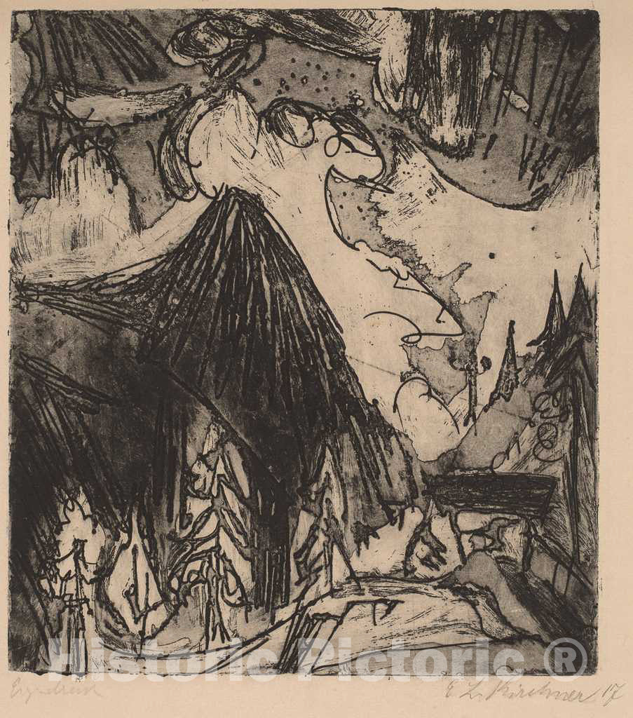Art Print : Ernst Ludwig Kirchner, The Seehorn, 1919 - Vintage Wall Art