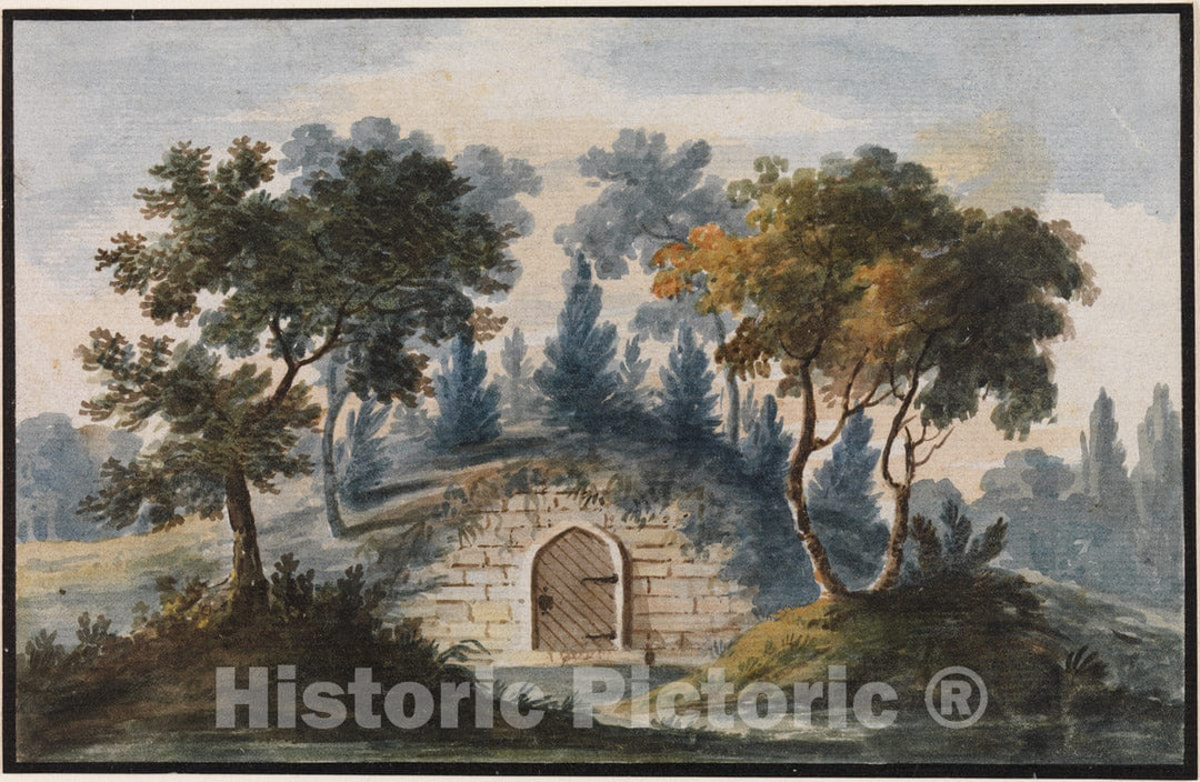 Art Print : General Washington's Tomb at Mount Vernon - Artist: Pavel Petrovich Svinin - c1813 : Vintage Wall Art