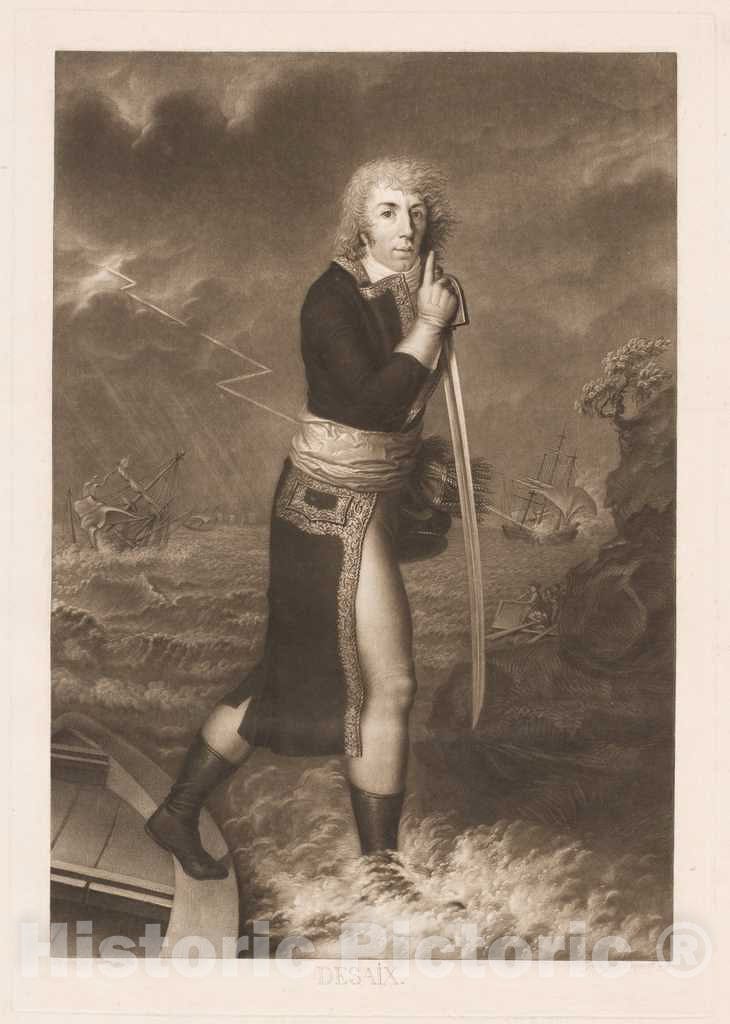 Art Print : Coqueret, After Hilaire Le Dru, Desaix, 1798 - Vintage Wall Art