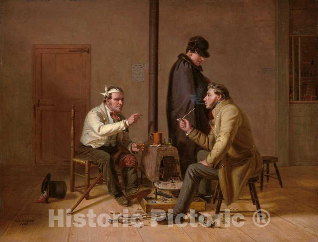 Art Print : William Sidney Mount, The Tough Story - Scene in a Country Tavern, 1837 - Vintage Wall Art