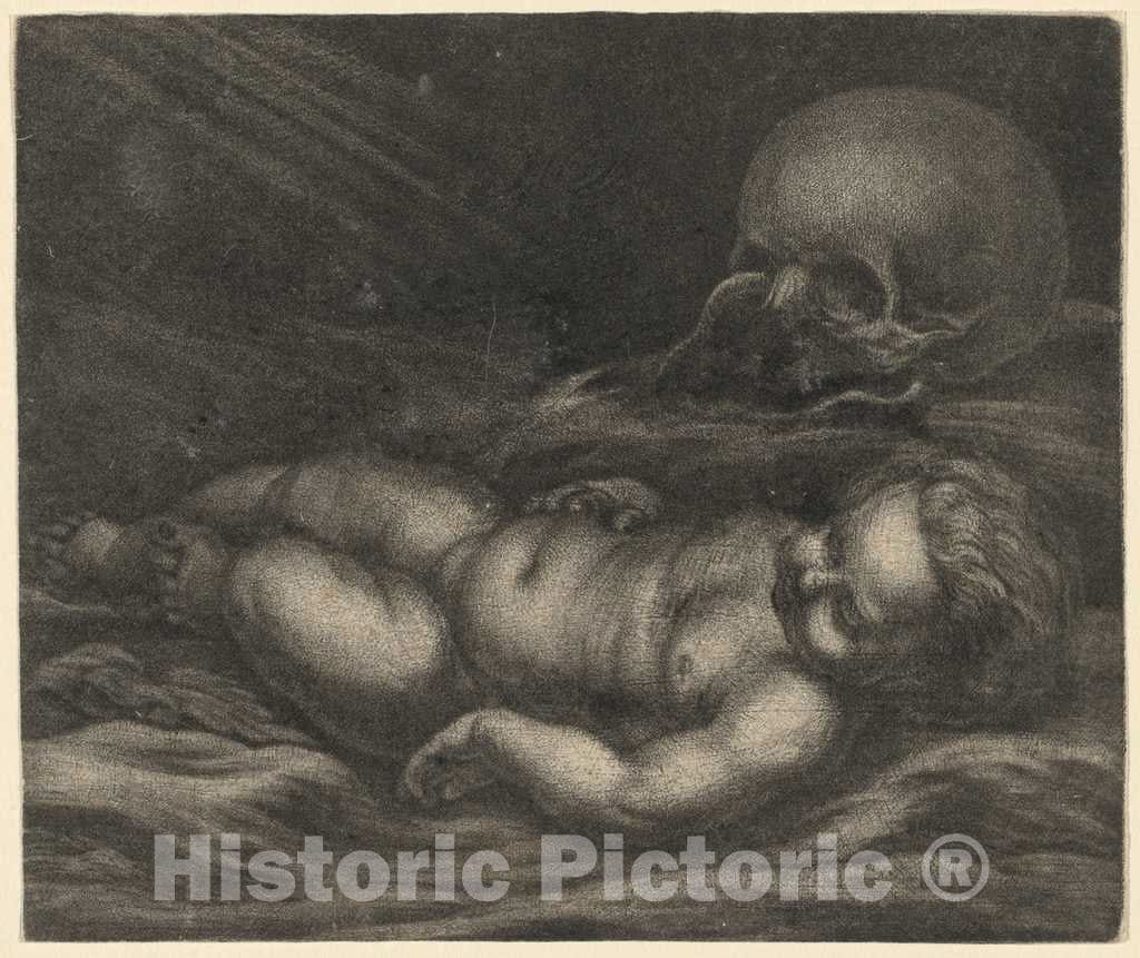 Art Print : Memento Mori, c. 1680 - Vintage Wall Art