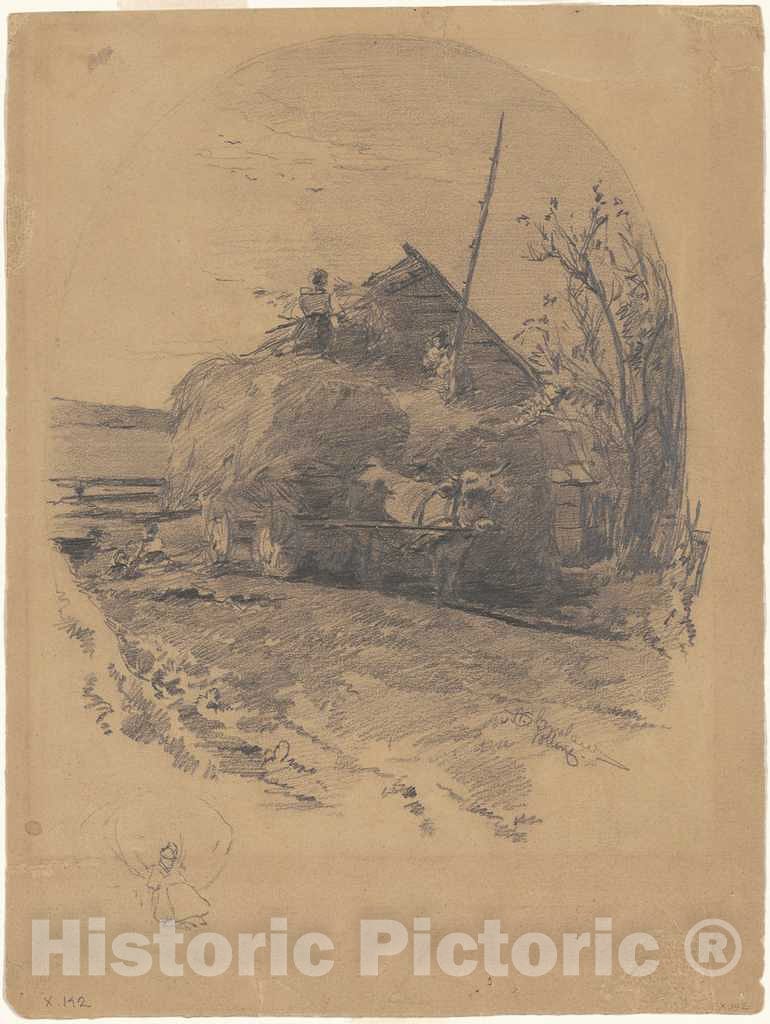 Art Print : Walter Shirlaw, Polling [Recto], Late 19th Century - Vintage Wall Art