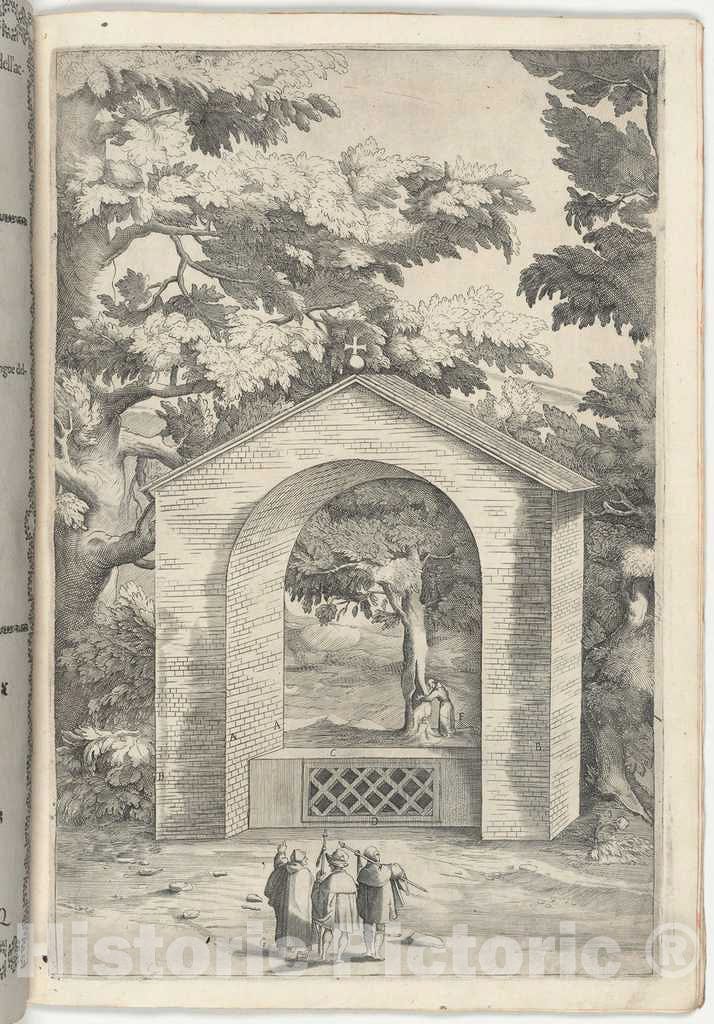Art Print : Lino Moroni, Chapel of The Spring in The Beech Tree (Cappella del faggio dell'acqua), 1612 - Vintage Wall Art
