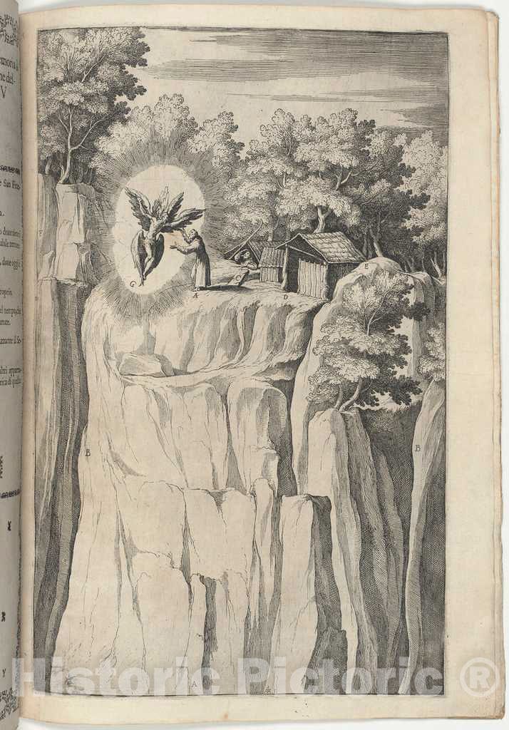 Art Print : Lino Moroni, Stigmata of Saint Francis (Stimmate di San Francesco), 1612 - Vintage Wall Art