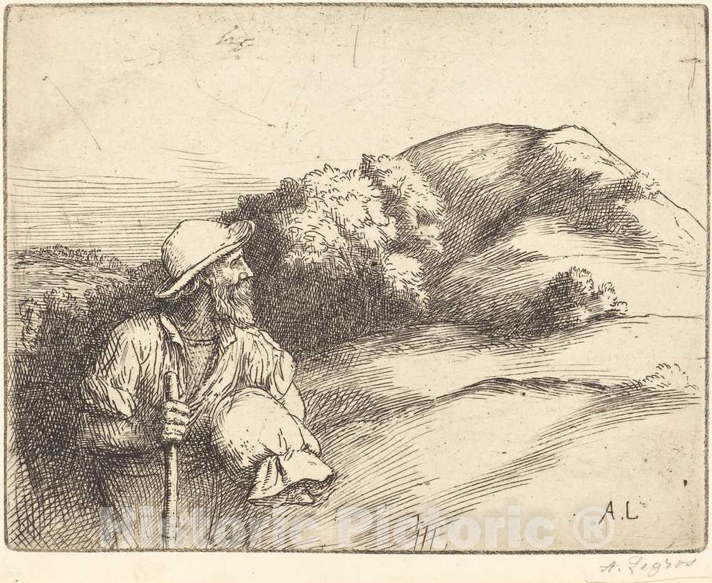 Art Print : Alphonse Legros, Return from The Fields (Le Retour des Champs) - Vintage Wall Art
