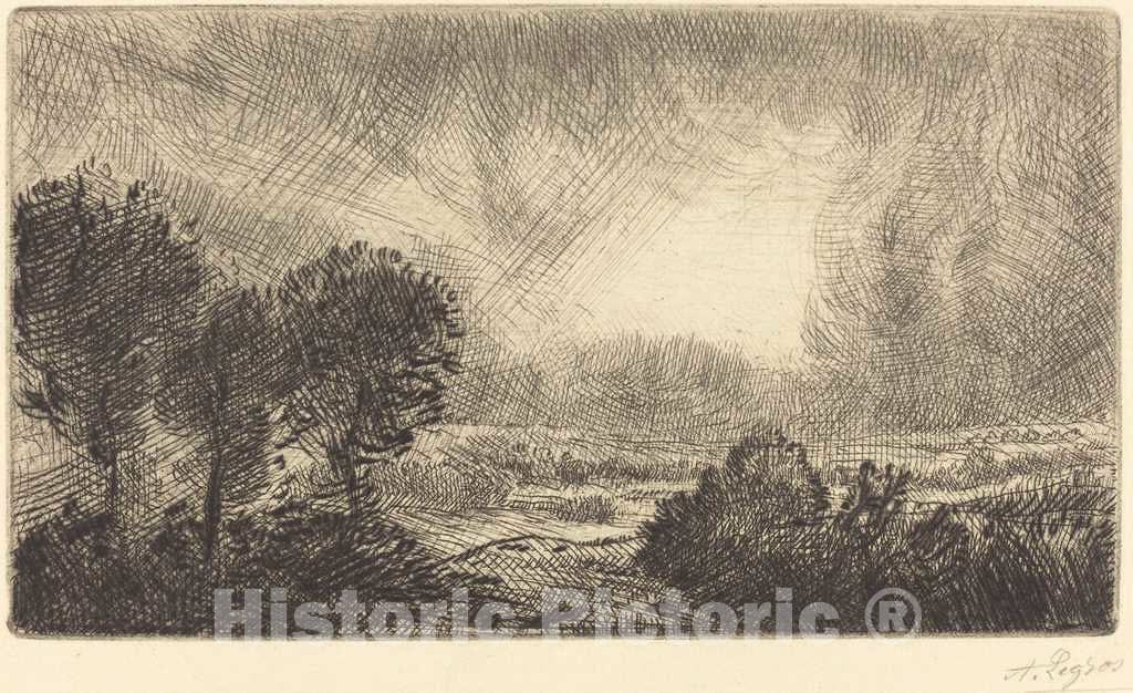 Art Print : Alphonse Legros, Landscape with Storm (Paysage d'orage) - Vintage Wall Art