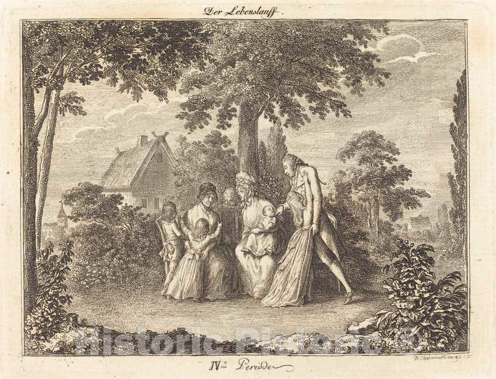 Art Print : Daniel Nikolaus Chodowiecki, Growing Family, 1793 - Vintage Wall Art