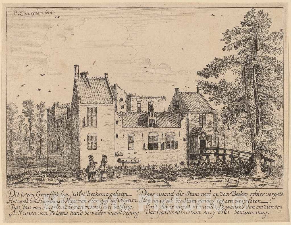 Art Print : Saenredam, Berkenrode Castle, c. 1628 - Vintage Wall Art