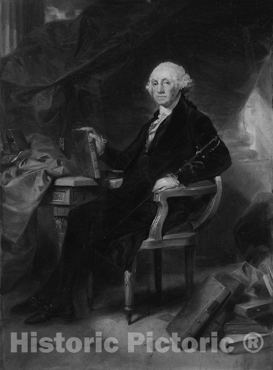 Art Print : Alonzo Chappel - George Washington: Design for an Engraving : Vintage Wall Art