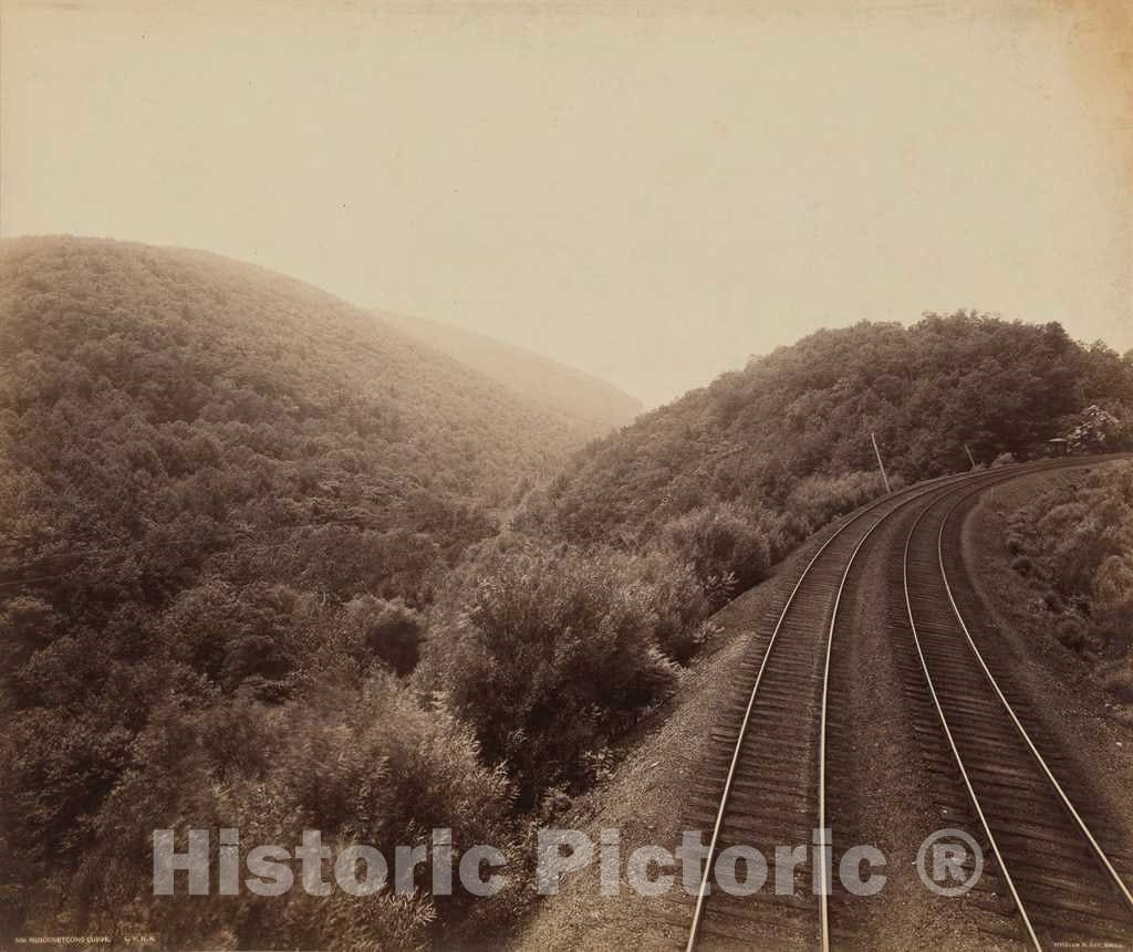 Art Print : William H. Rau, Musconetcong Curve, c. 1895 - Vintage Wall Art
