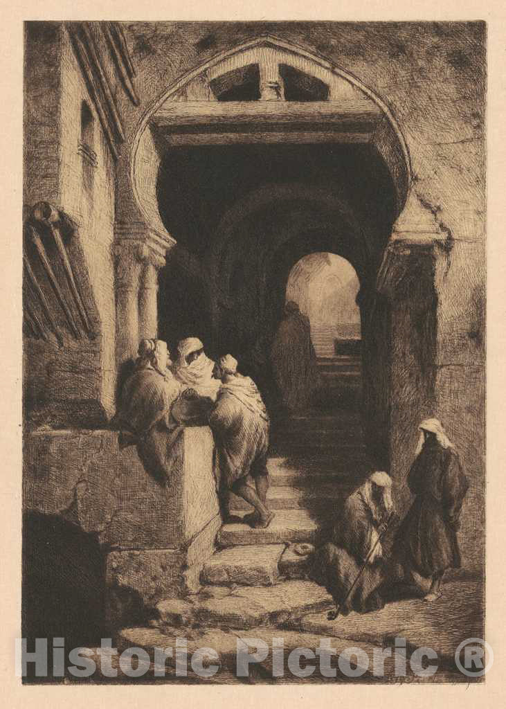Art Print : Stephen James Ferris, Devils Way, Algiers, 1879 - Vintage Wall Art