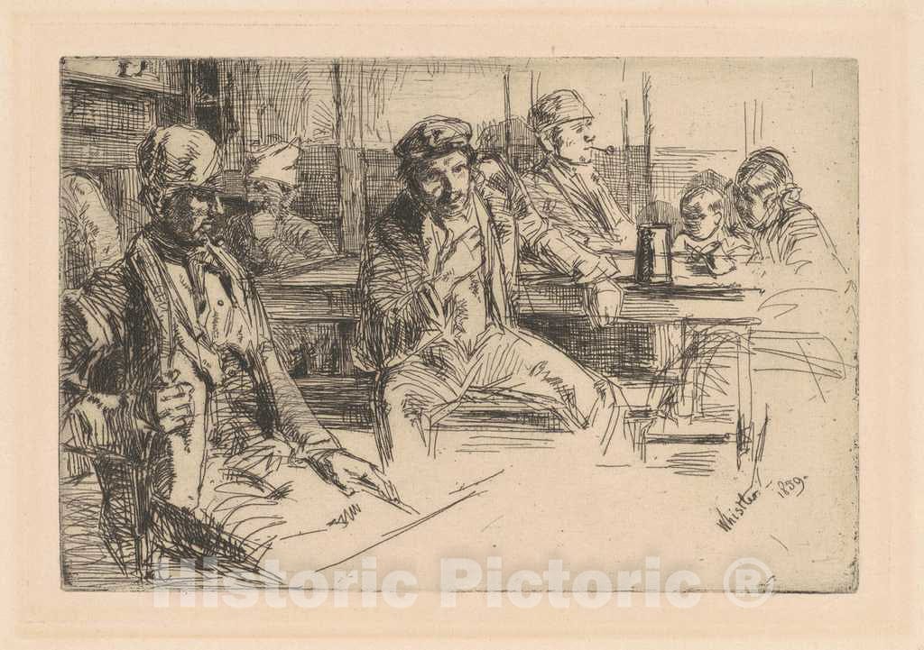 Art Print : James McNeill Whistler, Longshoremen, 1859 - Vintage Wall Art