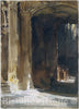 Art Print : John Singer Sargent - Cathedral Interior : Vintage Wall Art