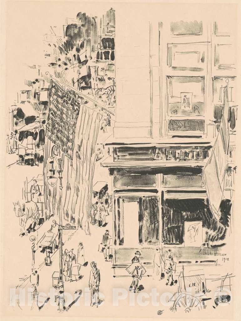 Art Print : Childe Hassam, Lafayette Street, 1918 - Vintage Wall Art